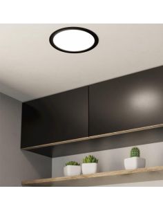 Downlight LED Redondo Empotrable Negro Fueva 5 - 17W, 2100Lm, Corte 20,5Cm, IP44 99212 2