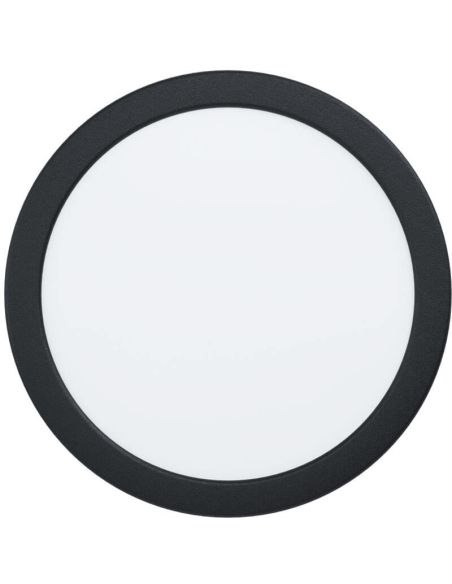 Downlight LED redondo embutido preto Fueva 5 - 17W, 2100Lm, corte 20,5Cm, IP44 99212