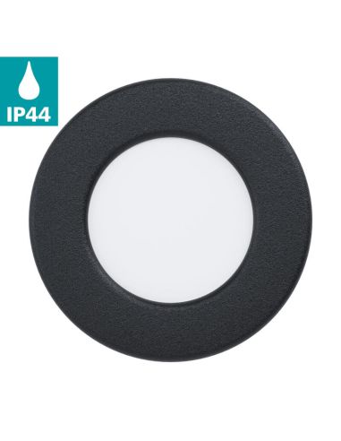 Downlight LED Negro Empotrable Fueva 5 - 2,7W, 330Lm, Corte 7,5Cm, IP44 | LeonLeds