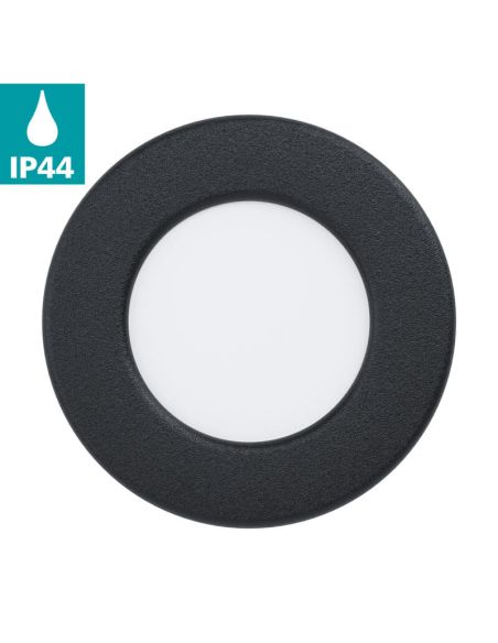 Downlight LED Negro Empotrable Fueva 5 - 2,7W, 330Lm, Corte 7,5Cm, IP44 | LeonLeds