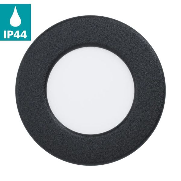 Downlight LED Encastrable Noir Fueva 5 - 2,7W, 330Lm, Découpe 7,5Cm, IP44 | LéonLeds