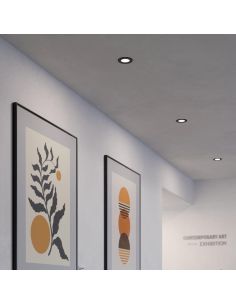 Downlight LED Encastrable Noir Fueva 5 - 2,7W, 330Lm, Découpe 7,5Cm, IP44 | LéonLeds 2