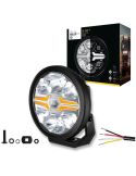 Faro LED 9" Homologado Blade 9" Negro - Luz de Posición Blanca y Ámbar, Largo Alcance R10, R149, R148 1FJ 357 199-061 Hella