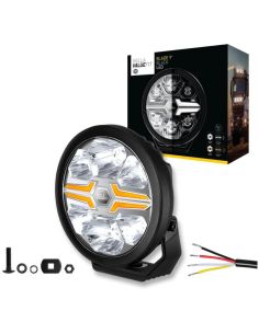 Faro LED 9" Homologado Blade 9" Negro - Luz de Posición Blanca y Ámbar, Largo Alcance R10, R149, R148 1FJ 357 199-061 Hella