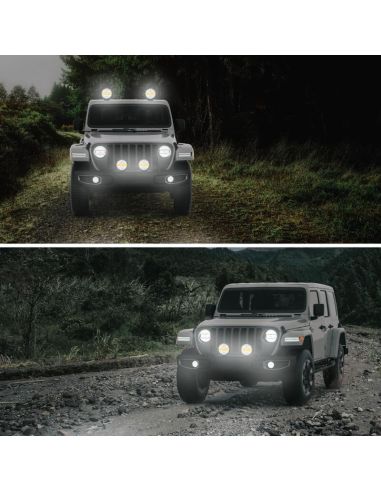 Faro LED 9" Homologado Blade 9" Negro - Luz de Posición Blanca y Ámbar, Largo Alcance R10, R149, R148 1FJ 357 199-061 Hella