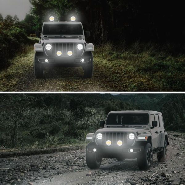 Farol LED preto de lâmina de 9" aprovado de 9" - luz de posição branca e âmbar, longo alcance R10, R149, R148 1FJ 357 199-061 He