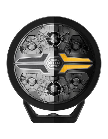 Faro LED 9" Homologado Blade 9" Negro - Luz de Posición Blanca y Ámbar, Largo Alcance R10, R149, R148 1FJ 357 199-061 Hella