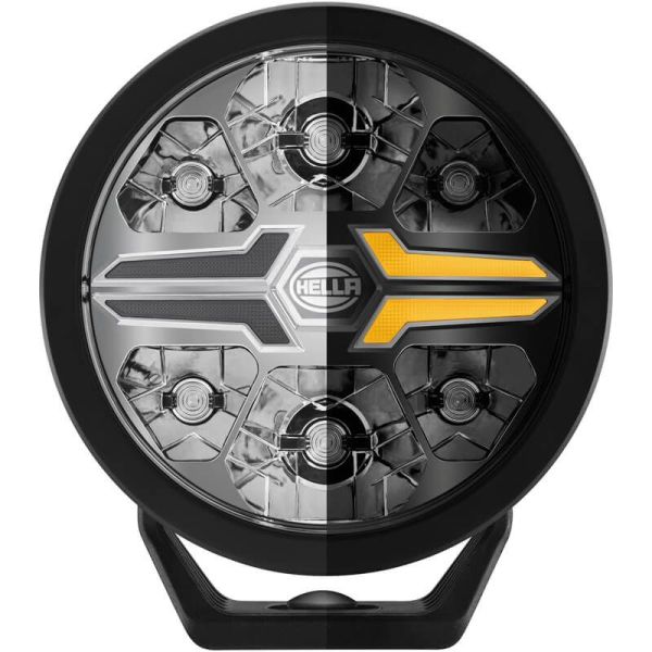 Faro LED 9" Homologado Blade 9" Negro - Luz de Posición Blanca y Ámbar, Largo Alcance R10, R149, R148 1FJ 357 199-061 Hella