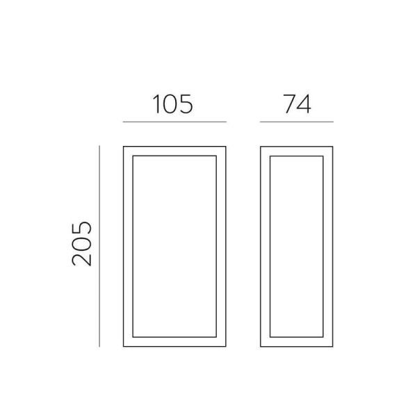 LIAM Applique d'extérieur LED Anthracite 10W 3000K IP65 | LéonLeds