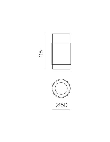 Plafón de techo LED LUX 13W 3000K 1240lm Negro/Oro | LeonLeds
