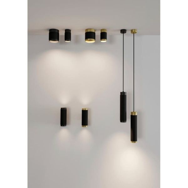 Plafón de techo LED LUX 13W 3000K 1240lm Negro/Oro | LeonLeds
