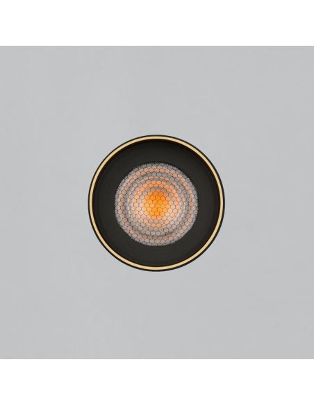 Plafon LED LUX 18W 3000K 2130lm Preto/Dourado | LeonLeds