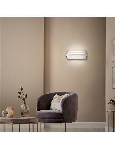 Aplique de pared LED LUXOR 30cm 20W 1200lm 2700K-3000K con Interruptor deslizante Blanco/Negro/Oro