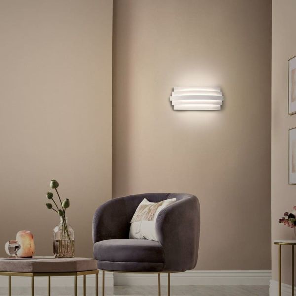 LUXOR Aplique LED 30cm 20W 1200lm 2700K-3000K com interruptor deslizante Branco/Preto/Dourado