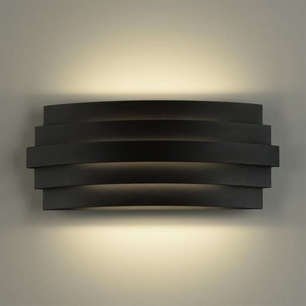 Applique LED LUXOR 30cm 20W 1200lm 2700K-3000K avec interrupteur coulissant Blanc/Noir/Or