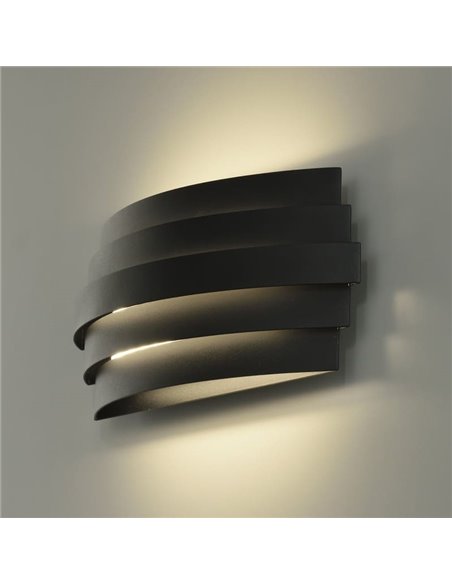 Applique LED LUXOR 30cm 20W 1200lm 2700K-3000K avec interrupteur coulissant Blanc/Noir/Or