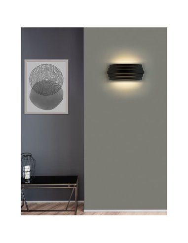 Aplique de pared LED LUXOR 30cm 20W 1200lm 2700K-3000K con Interruptor deslizante Blanco/Negro/Oro