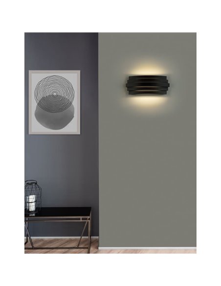 Aplique de pared LED LUXOR 30cm 20W 1200lm 2700K-3000K con Interruptor deslizante Blanco/Negro/Oro