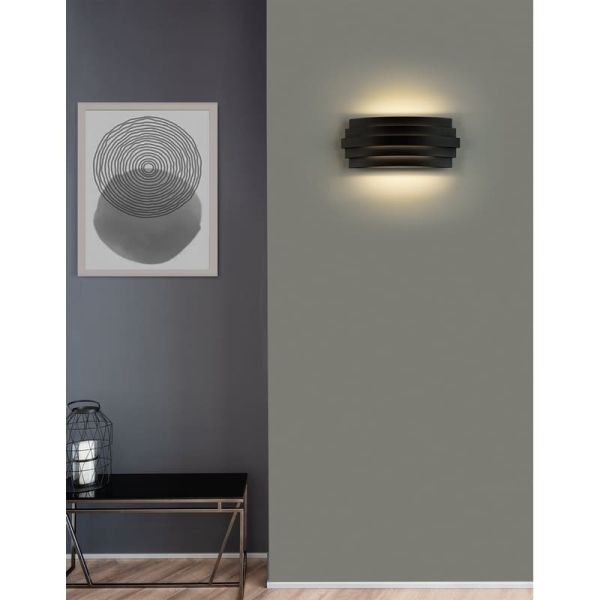 Aplique de pared LED LUXOR 30cm 20W 1200lm 2700K-3000K con Interruptor deslizante Blanco/Negro/Oro