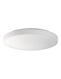 Grand plafonnier LED rond MOON 35cm Opale, 24W 2520lm, IP44 2700K-3000K avec interrupteur coulissant
