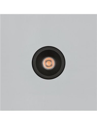Downlight LED COB Empotrable MOVE Circular Ø6cm 5W blanco/negro texturado, 2700K 380lm/3000K 415lm, IP44/IP20