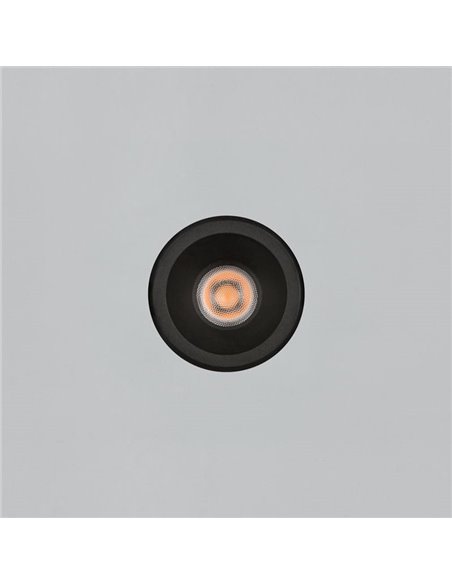 Downlight LED COB Empotrable MOVE Circular Ø6cm 5W blanco/negro texturado, 2700K 380lm/3000K 415lm, IP44/IP20