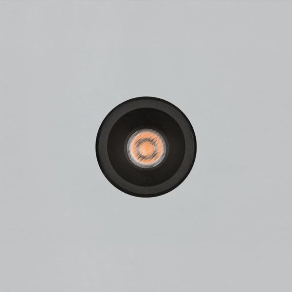 Downlight LED COB Circular Embutida MOVE Ø6cm 5W texturizado branco/preto, 2700K 380lm/3000K 415lm, IP44/IP20