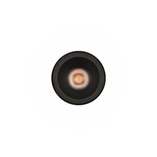 Downlight LED COB Circular Embutida MOVE Ø6cm 5W texturizado branco/preto, 2700K 380lm/3000K 415lm, IP44/IP20