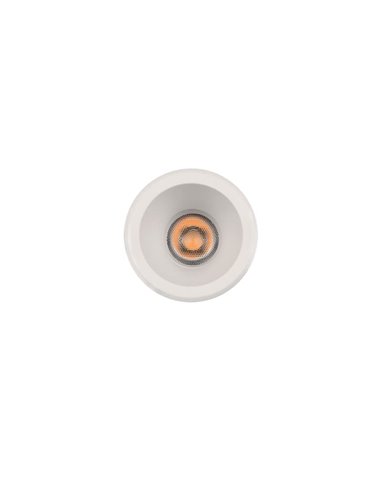Downlight LED COB Circular Embutida MOVE Ø6cm 5W texturizado branco/preto, 2700K 380lm/3000K 415lm, IP44/IP20