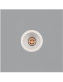 Downlight LED COB encastrable circulaire MOVE Ø6cm 5W blanc texturé/noir, 2700K 380lm/3000K 415lm, IP44/IP20