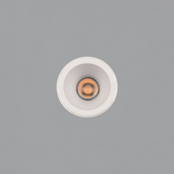 Foco Downlight LED COB Circular MOVE Ø6cm 5W texturizado branco/preto, 2700K 380lm/3000K 415lm, IP44/IP20