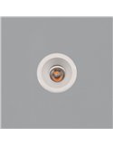Downlight LED COB encastrable circulaire MOVE Ø6cm 5W blanc texturé/noir, 2700K 380lm/3000K 415lm, IP44/IP20