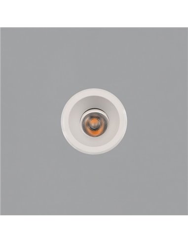 Downlight LED COB Empotrable MOVE Circular Ø6cm 5W blanco/negro texturado, 2700K 380lm/3000K 415lm, IP44/IP20