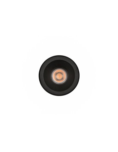 Foco Downlight LED COB Circular MOVE Ø6cm 5W texturizado branco/preto, 2700K 380lm/3000K 415lm, IP44/IP20