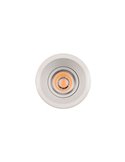 Downlight LED COB encastrable circulaire MOVE Ø8cm 12W blanc texturé/noir, 2700K 1160lm/3000K 1260lm, IP44/IP20