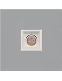 Downlight cuadrado LED COB Empotrable MOVE 6cm 5W blanco/negro texturado, 2700K 380lm/3000K 415lm, IP44/IP20