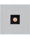 Downlight cuadrado LED COB Empotrable MOVE 6cm 5W blanco/negro texturado, 2700K 380lm/3000K 415lm, IP44/IP20