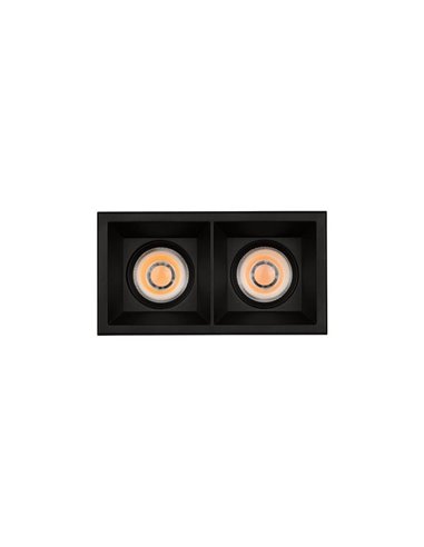 Downlight cuadrado LED COB x2 Empotrable MOVE 8 2x12W 2700K 2320lm/3000K 2520lm  IP44/IP20