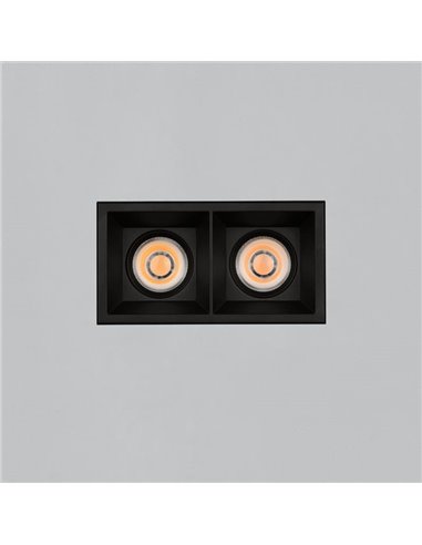 Downlight LED COB Quadrado x2 Embutida MOVE 8 2x12W 2700K 2320lm/3000K 2520lm IP44/IP20