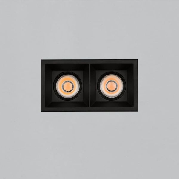 Downlight LED COB Carré x2 Encastrable MOVE 8 2x12W 2700K 2320lm/3000K 2520lm IP44/IP20