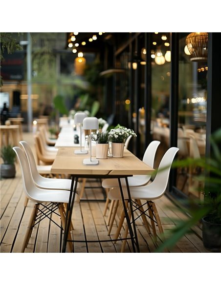 Lámpara Sobremesa LED portátil STROLL 3.5W 296Lm, Interruptor táctil, Batería integrada, Regulable intensidad y 2200K-2700K