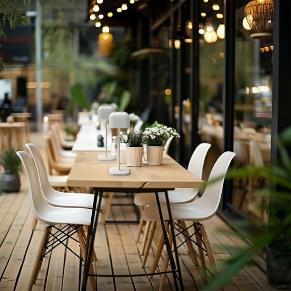 Lampe de table LED portable STROLL 3,5W 296Lm, interrupteur tactile, batterie intégrée, intensité réglable et 2200K-2700K