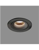 Aro Empotrable MUSCA Ø10cm Negro Texturado, para bombilla LED GU10 8W, CL.II