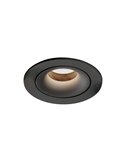 Aro Empotrable MUSCA Ø10cm Negro Texturado, para bombilla LED GU10 8W, CL.II