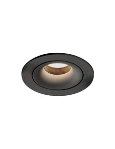 MUSCA Anneau Encastrable Ø10cm Noir Texturé, pour ampoule LED GU10 8W, CL.II