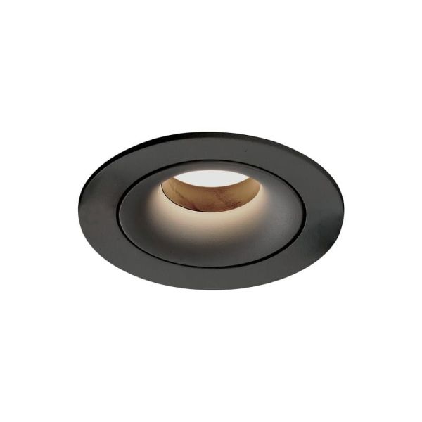 Aro Empotrable MUSCA Ø10cm Negro Texturado, para bombilla LED GU10 8W, CL.II