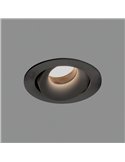 Aro Empotrable MUSCA Ø10cm Negro Texturado, para bombilla LED GU10 8W, CL.II