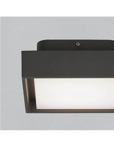 Plafón exterior LED NEXUS 15cm Antracita Texturado, 10W 3000K 630lm, IP65
