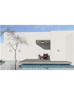 Plafon exterior LED NEXUS 15cm Antracite Texturizado, 10W 3000K 630lm, IP65 2