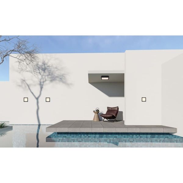 Plafón exterior LED NEXUS 15cm Antracita Texturado, 10W 3000K 630lm, IP65